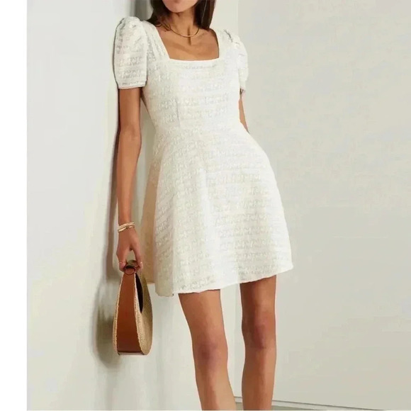 NWT LOVESHACKFANCY Drella Mini Graduation Bridal Dress Ivory 6 NWT LOVESHACKFANCY Drella Mini Graduation Bridal Dress Ivory 6